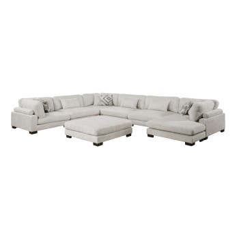 9555BEG*72CR3ACVCOT 7-Piece Modular Sectional with Ottoman