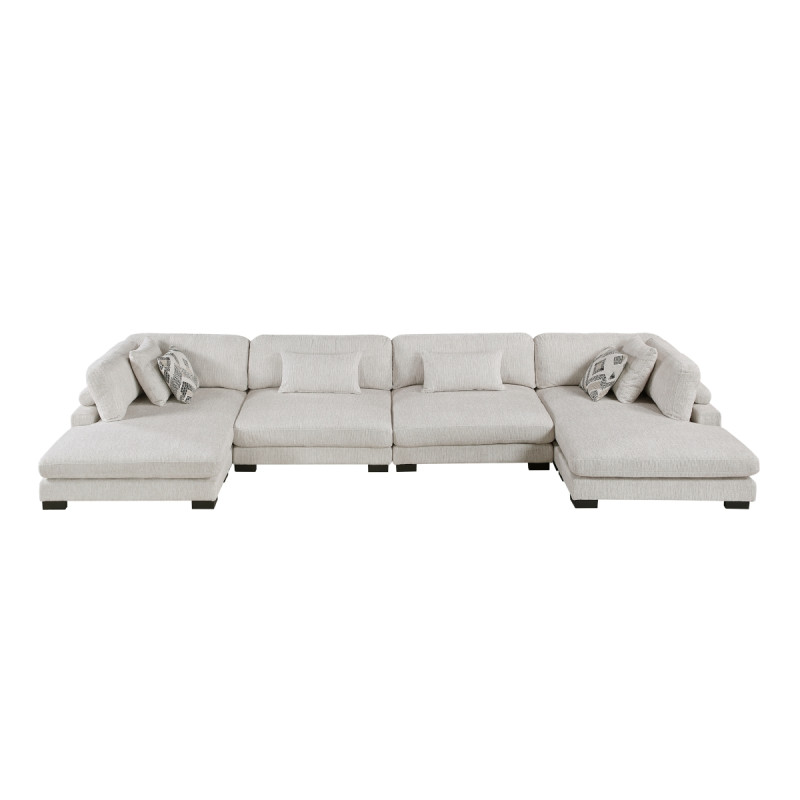 9555BEG*42AC2VC 4-Piece Modular Sectional with Chaise