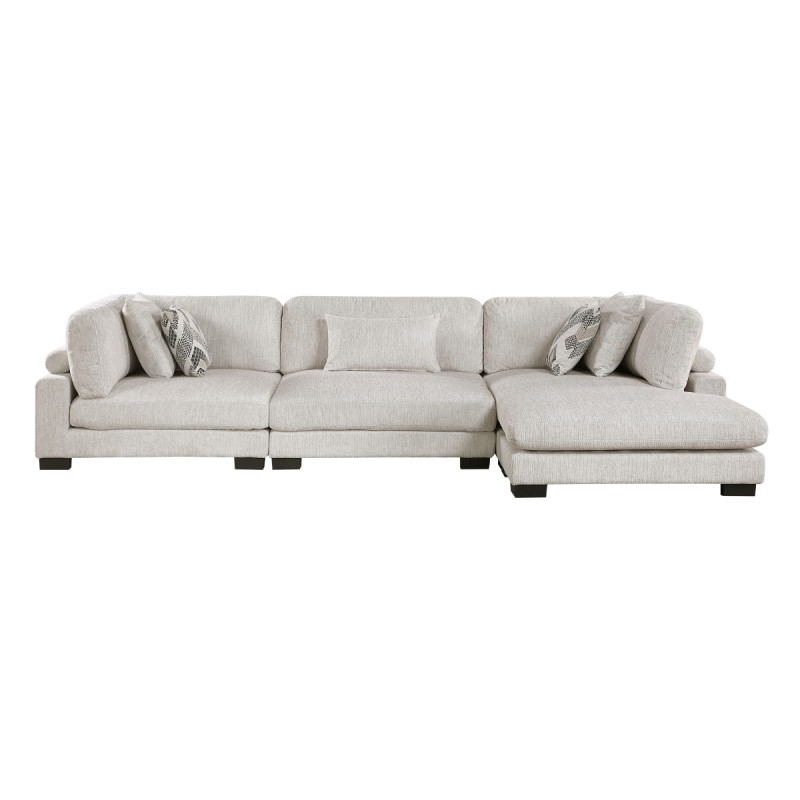 9555BEG*3CRACVC 3-Piece Modular Sectional with Chaise