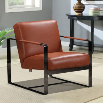 C67-CAMEL-CH Camel Leather Accent Chair
