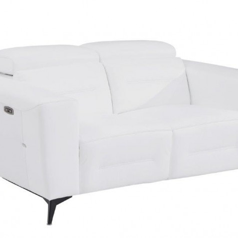 990-WHITE-L White- Power Reclining Loveseat