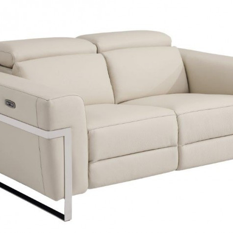 990-BEIGE-L Beige- Power Reclining Loveseat 