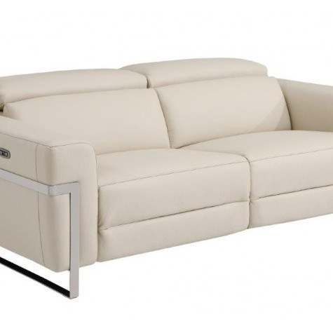 990-BEIGE-S Beige Power Reclining Sofa