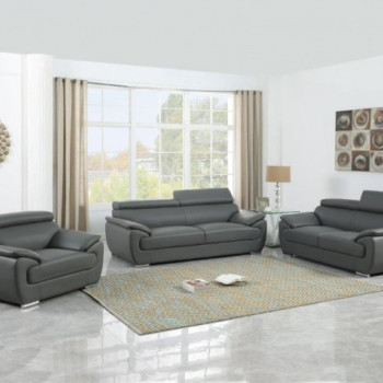 4571-GRAY-3PC Gray Sofa Set