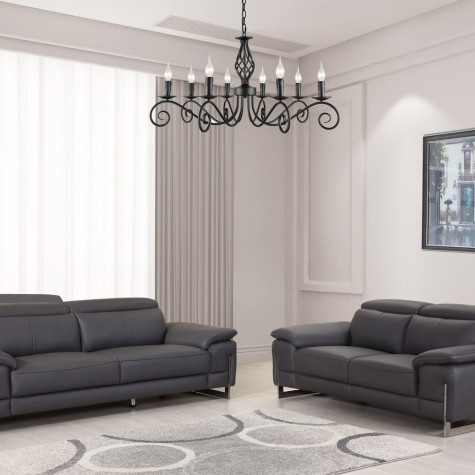 636-DARK-GRAY-2PC Dark Gray Sofa Love