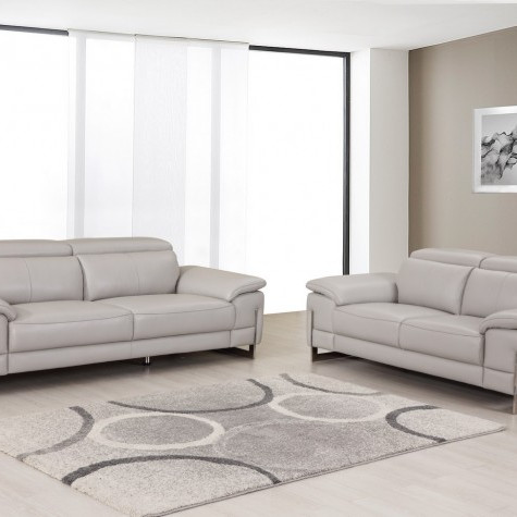 636-LIGHT-GRAY-2PC Light Gray Sofa Love