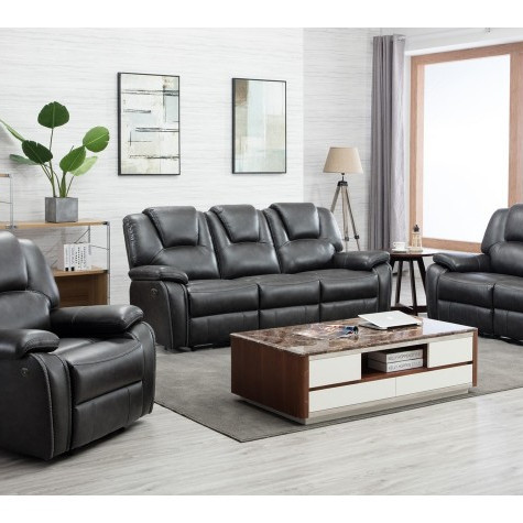 7993-GRAY-3PC Gray Sofa Set