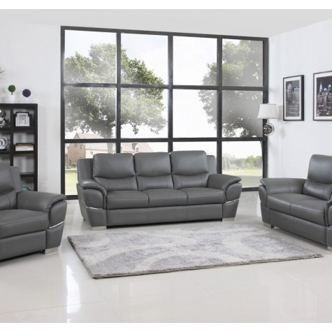 4572-GRAY-S-L-CH Gray Sofa Set