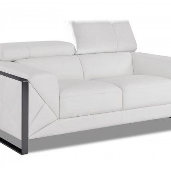 903-WHITE-L White Loveseat 