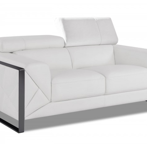 903-WHITE-L White Loveseat 