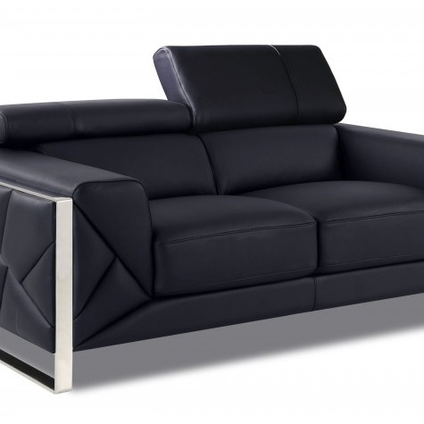 903-BLACK-L Black Loveseat 