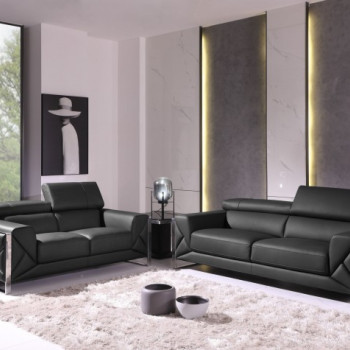 903-DARK_GRAY-2PC Dark Gray Sofa Love
