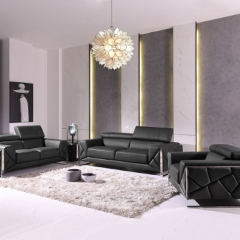 903-DARK_GRAY-3PC Dark Gray Sofa Set