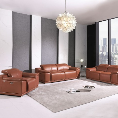 9762-CAMEL-3PC Camel Power Reclining Sofa Set