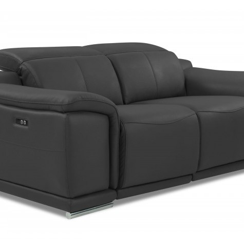 9762-DARK_GRAY-L Dark Gray Power Reclining Loveseat 