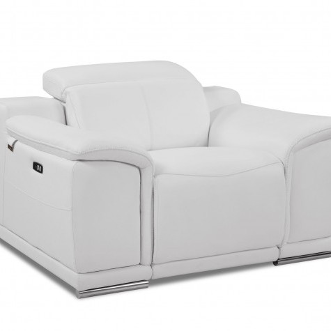 9762-WHITE-CH White Power Reclining Chair
