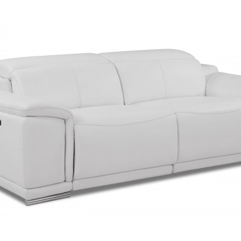 9762-WHITE-S White Power Reclining Sofa