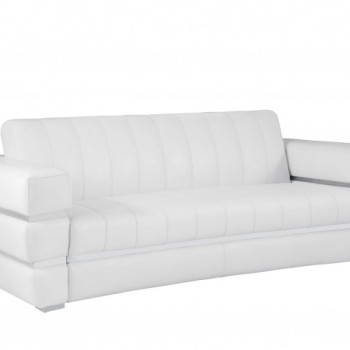 904-WHITE-S White Italian Leather Sofa 