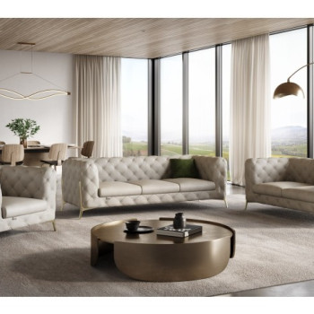 970-BEIGE-S-L-CH 3PC SETS SOFA + LOVESEAT + CHAIR