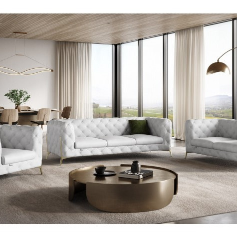 970-WHITE-S-L-CH 3PC SETS SOFA + LOVESEAT + CHAIR