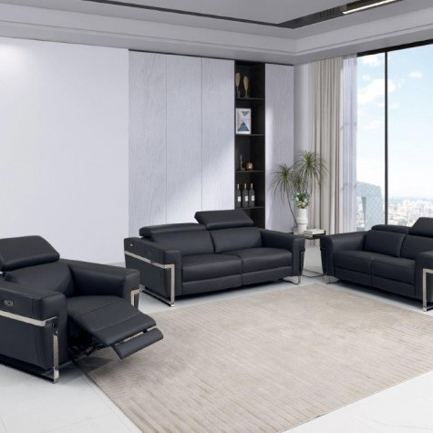 990-DK-GRAY-S-L-CH 3PC SETS Power Reclining Sofa + LOVESEAT + CHAIR