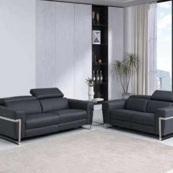 990-DK-GRAY-S-L 2PC SETS Power Reclining Sofa + LOVESEAT