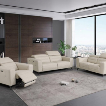 989-BEIGE-S-L-CH 3PC SETS Power Reclining Sofa + LOVESEAT + CHAIR