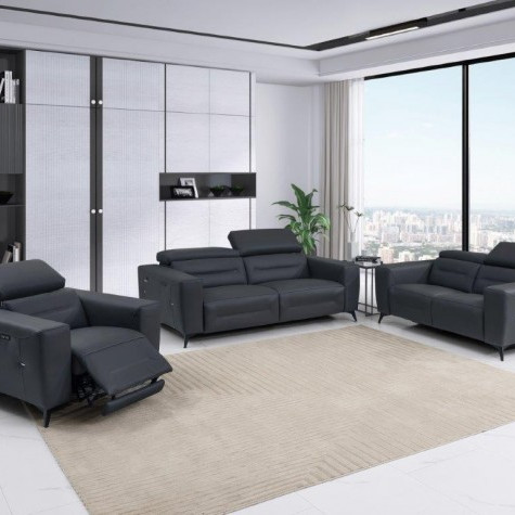 989-DK-GRAY-S-L-CH SETS Power Reclining Sofa + LOVESEAT + Chair