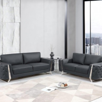 1050-DK-GRAY-S-L 2PC SETS SOFA + LOVESEAT