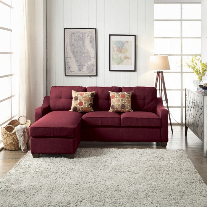 53740 Cleavon II Reversible Sectional Sofa & Ottoman W/2 Pillows