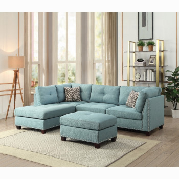 54390 Laurissa Sectional Sofa & Ottoman W/2 Pillows