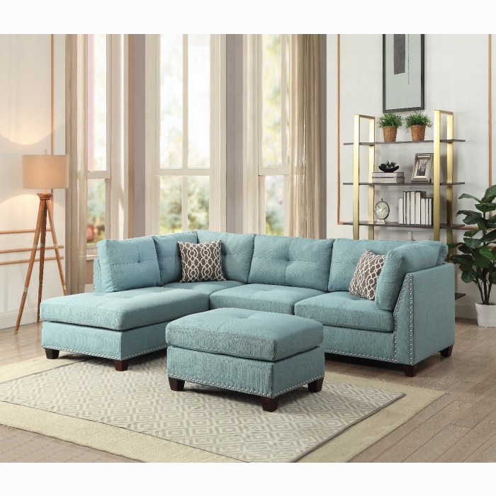 54390 Laurissa Sectional Sofa & Ottoman W/2 Pillows