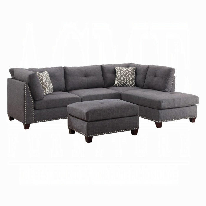 54385 Laurissa Sectional Sofa & Ottoman W/2 Pillows