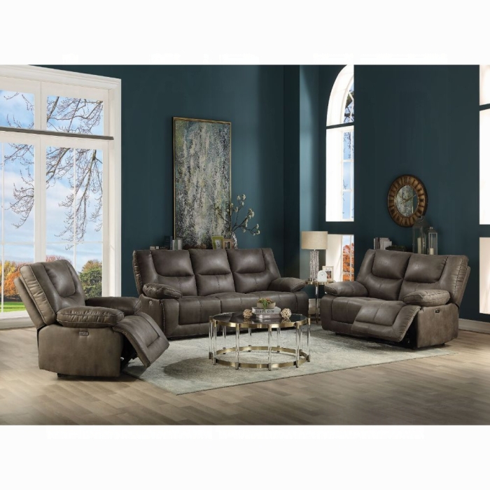 54895-3PC 3PC SETS Harumi Power Motion Sofa W/USB + Loveseat + Recliner