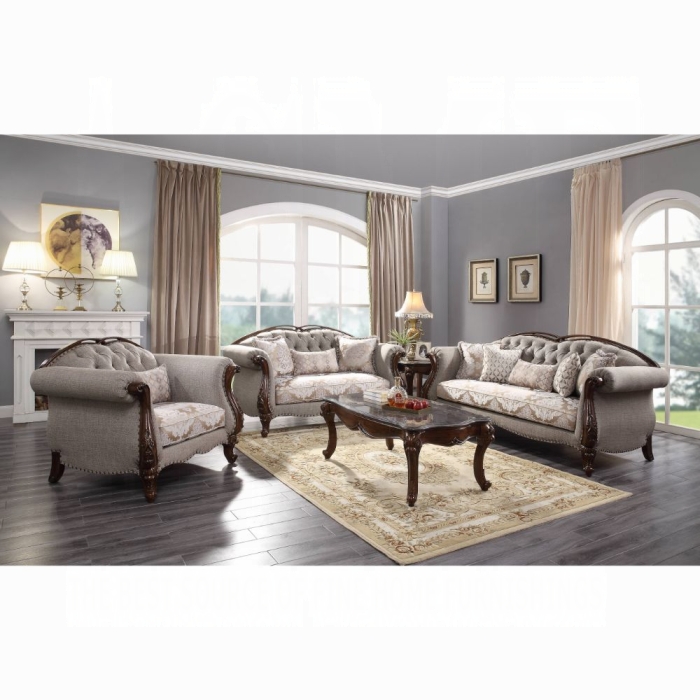 55365-3PC 3PC SETS Miyeon Sofa W/5 Pillows + Loveseat + Chair