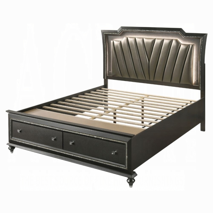 27277EK Kaitlyn EK Bed W/Led & Storage