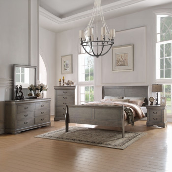 23875T-4PC 4PC SETS Louis Philippe Twin Bed