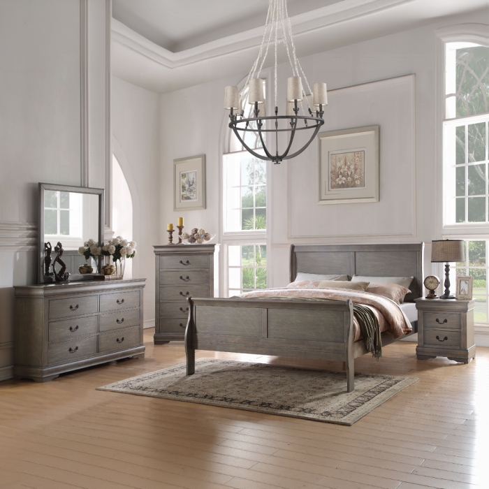 23857EK-4PC 4PC SETS Louis Philippe EK Bed