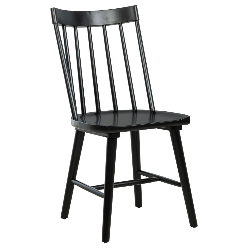 108546BLK Middleton Solid Wood Dining Side Chair Black