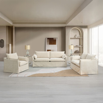 LV02910-2PC 2PC SETS Shane Sofa w/2 Pillows + Loveseat