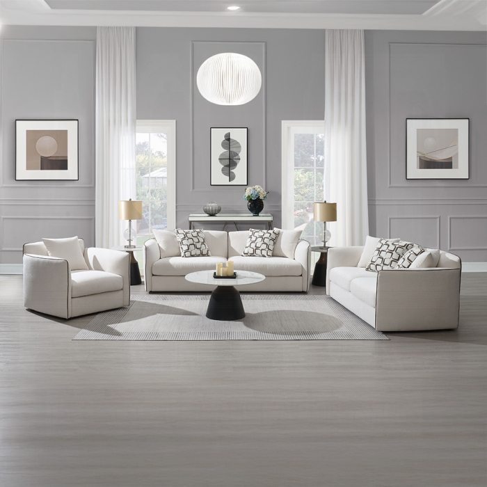 LV03605-2PC 2PC SETS Yolanda Sofa w/4 Pillows + Loveseat