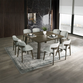 DN03655-9PC 9PC SETS Mallin Dining Table + 8 Side Chairs