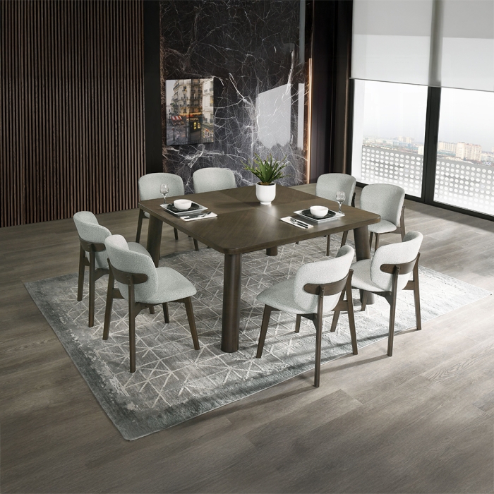 DN03655-9PC 9PC SETS Mallin Dining Table + 8 Side Chairs