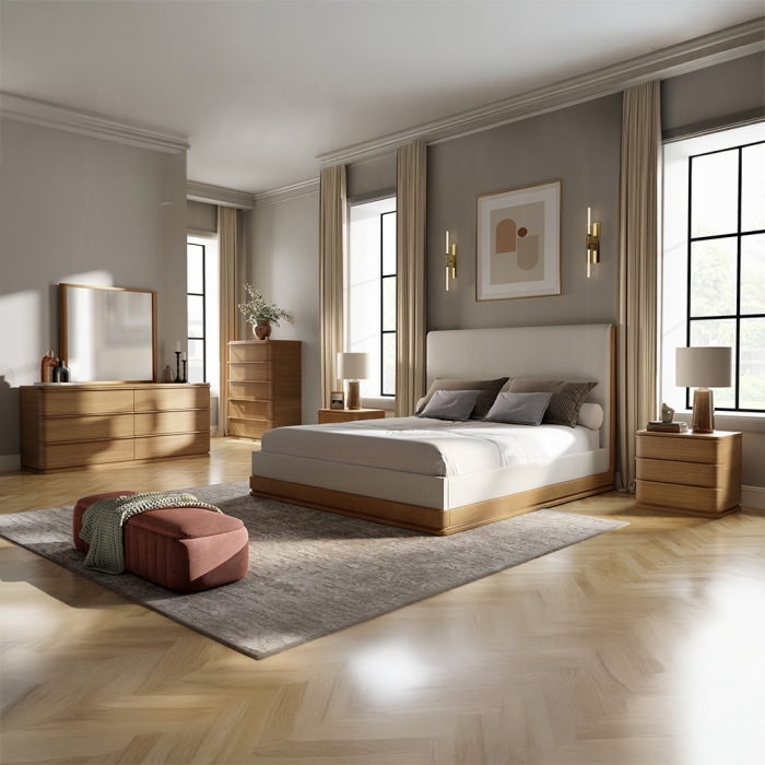 BD04851EK-4PC 4PC SETS Zoey EK Bed