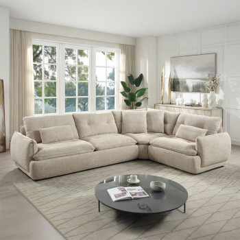 LV04840 Jonina Sectional Sofa w/4 Pillows