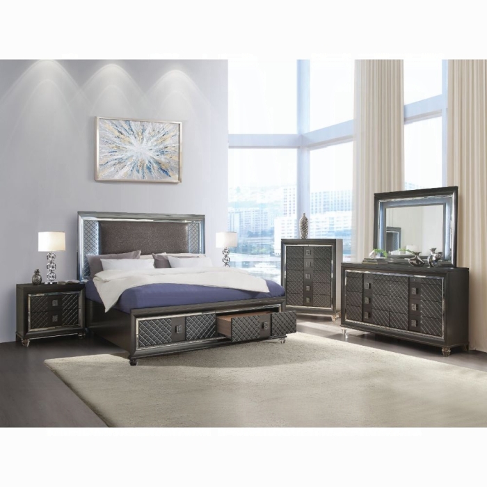 27970Q Sawyer Queen Bed W/Led & Storage