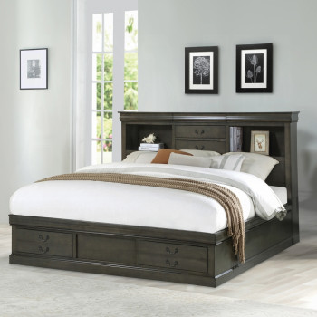 24927EK Louis Philippe III EK Bed W/Storage
