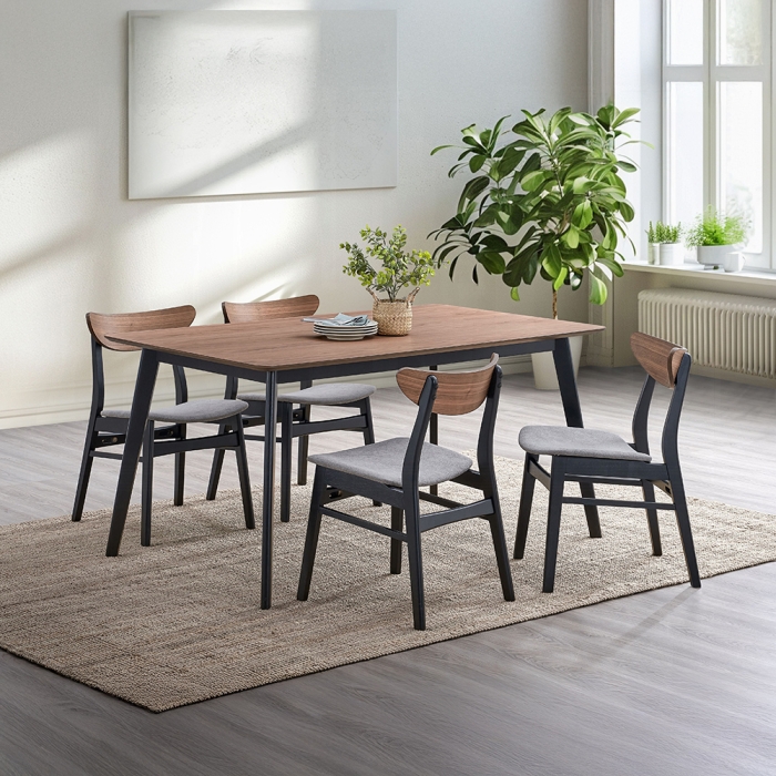 DN04180-5PC 5PC SETS Rebi Dining Table + 4 Side Chairs