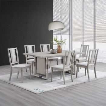 DN04310-7PC 7PC SETS Marta Dining Table + 6 Side Chairs