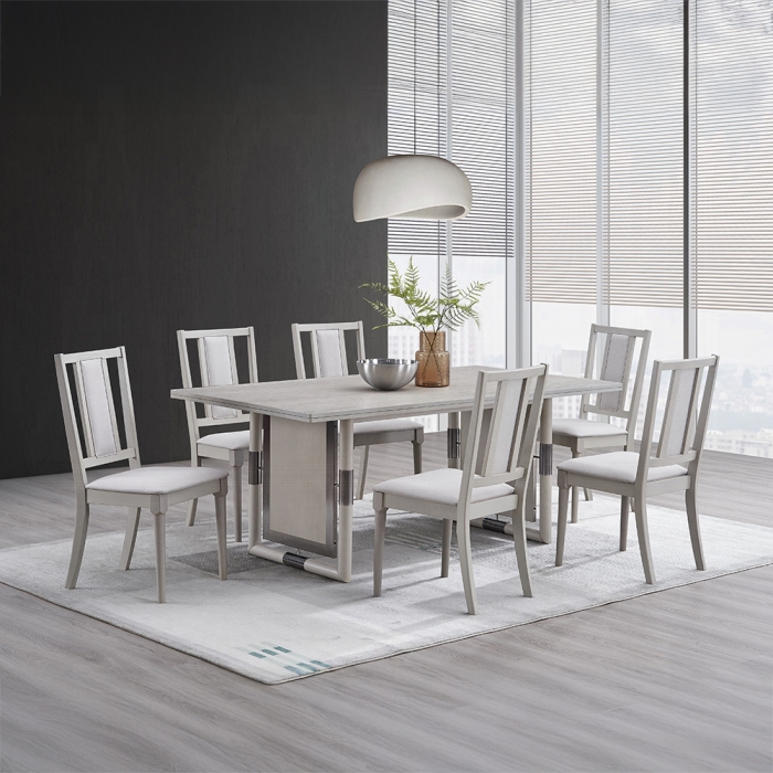 DN04310-7PC 7PC SETS Marta Dining Table + 6 Side Chairs
